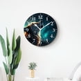 thumbnail image 4 of 16 Inch Wall Clock Battery Operated Silent Clock Decorative for Office, Kitchen, Outdoor, Living Room，Wolf Howling at The Full Moon Multicolor, 4 of 4