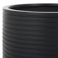 thumbnail image 3 of Safavieh Nardo Cement Modern Solid Round Black Plant Pot 2 Count, 3 of 7