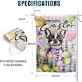 thumbnail image 2 of Happy Easter Dog Garden Flag Boston Terrier Spring Flags Buffalo Plaid Bunny Eggs Yard Flag for Outside 12x18 Double Sided Small Decorative Floral Outdoor Flag, 2 of 7