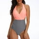 thumbnail image 2 of Gibobby Traje de baño sexy de una pieza Traje de baño de vendaje de playa Traje de baño Trajes de baño Bandeau Bikini Set Mujeres Imprimir Trajes de baño(Rosa,G), 2 of 5
