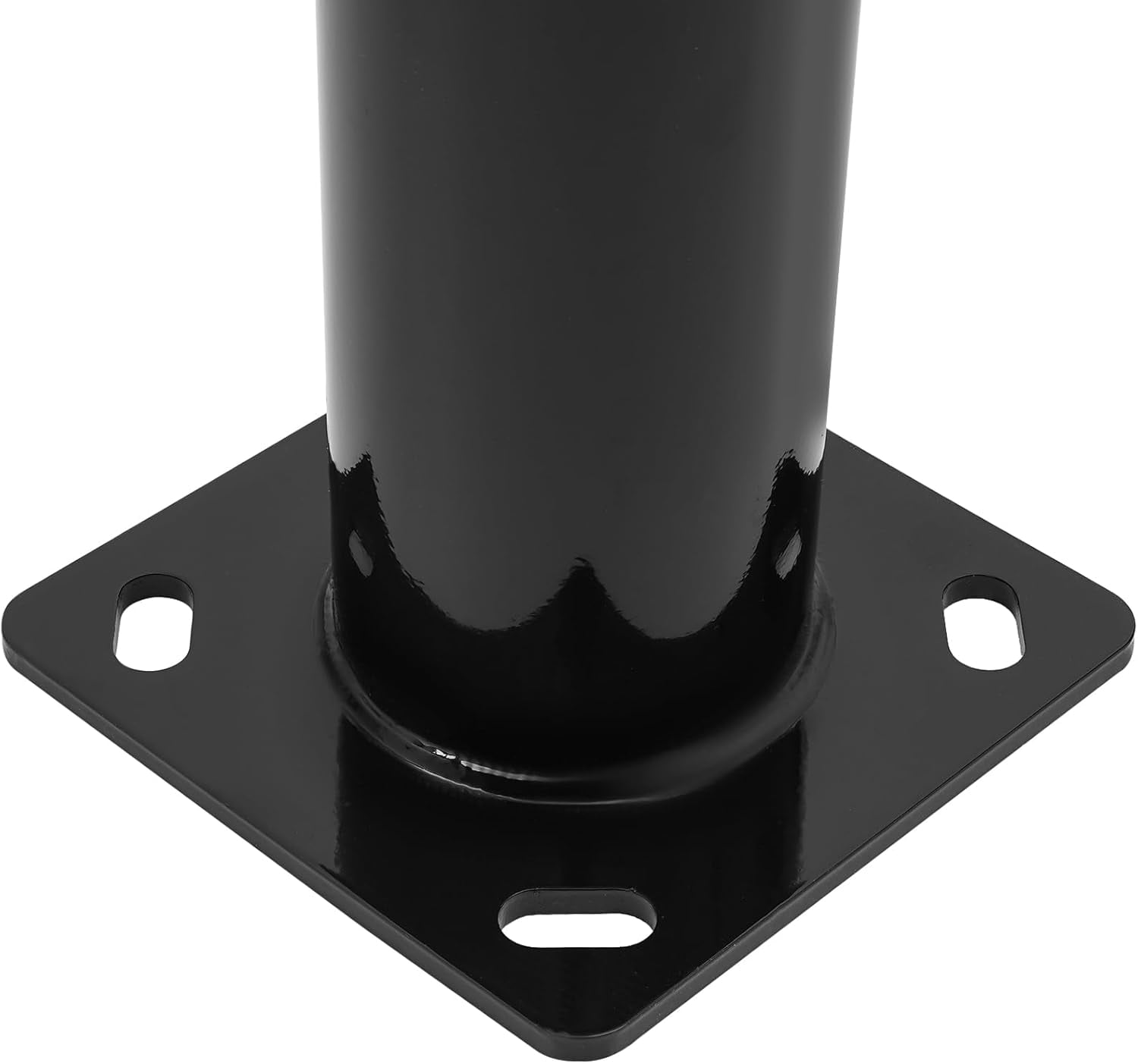 13.1FT Tall Street Light Pole, Outdoor Split Street Lamp Post with Mounting Rebar Cage Base Heavy-Duty Metal Solar Streets Light Post for Patio Backyard Park Parking Lots Black