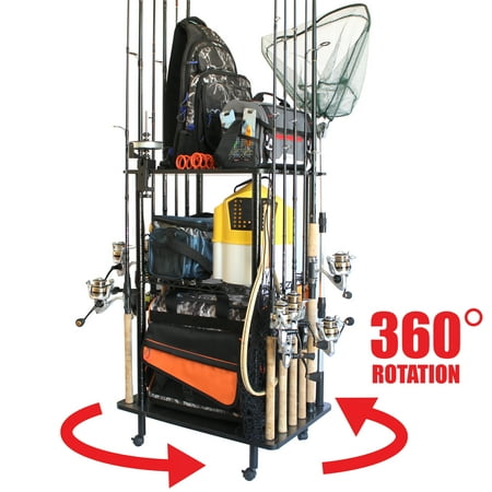 UPC: 0858316006465 | Rush Creek Creations 12 Fishing Rod Tackle Cart