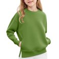 thumbnail image 1 of Chandail en Molleton à Manches Longues pour Filles, Col Rond avec Poche, Grande Année, 1 of 8