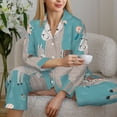 thumbnail image 6 of Sikiie Teal Mama Llama Women's Long-Sleeve Shirt and Full-Length Bottom Pajama Set (s-xxl)-Medium, 6 of 7
