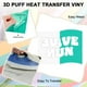 thumbnail image 2 of Uxcell 4 Hojas Vinilo Puff 3D Transferencia de Calor 12x3.4 Pulgadas Verde Vintage para Camisetas y Proyectos de Tela DIY, 2 of 7