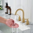 thumbnail image 3 of WOWOW 8 in. Widespread Double Handle Bathroom Faucet in Gold, 3 of 9
