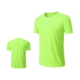 thumbnail image 5 of Women's Workout Tops Short Sleeve Shirts Quick Dry Athletic Sun Protection Rash Guard for Women Fluorescent Green XL, 5 of 5