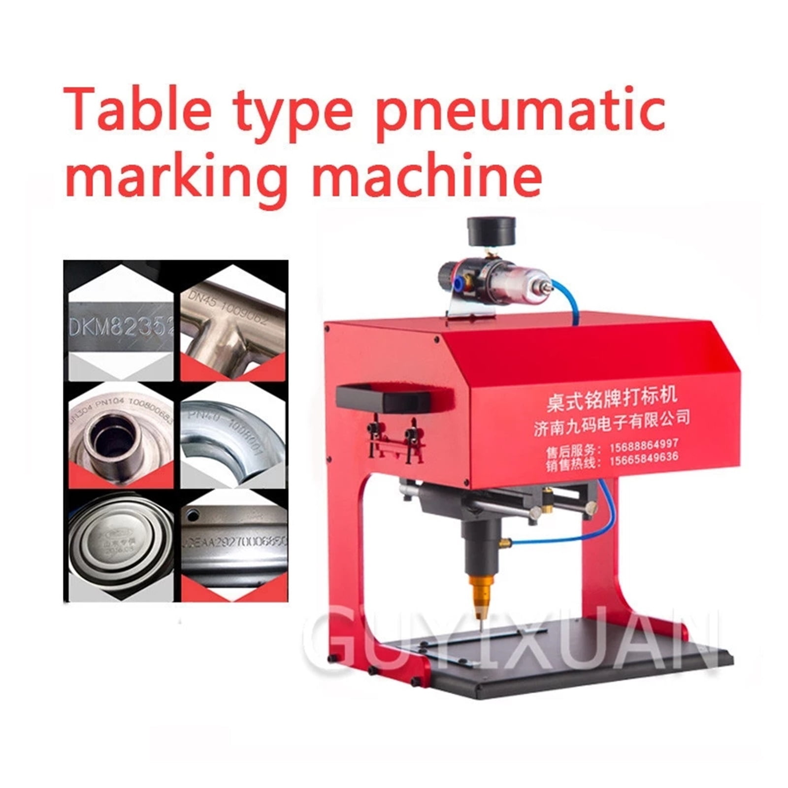 170 * 110mm Pneumatic Marking /Electricity Marking Machine Desktop Car Nameplate Marking Machine Metal Parts Engraving Machine