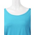 thumbnail image 3 of Womens Dolman Sleeves Boat Neck Solid Shirring Drape Basic Tunic Top, 3 of 4