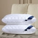 thumbnail image 2 of Almohada de cama de calidad hotelera blanca | Relleno de microfibra refrescante y transpirable | Soporte para personas que duermen boca abajo de lado | Hipoalergénico lavable a máquina | Paquete, 2 of 7