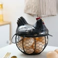 thumbnail image 2 of Youkk Beautiful Ceramic Hen Ornament With Snowflake Texture – Beautiful Hand-painted Craftsmanship yellow, 2 of 6