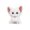 White, variant on Realistic Devon Rex Cat Plush Toy, Gray Curly Fur Stuffed Animal with Big Ears, 6.7x3.9in Soft Figure, 1pc