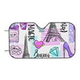 thumbnail image 7 of Balery Eiffel Tower And Hearts Windshield Sun Shade, Car Front Window Sunshade Cover ,Automotive Interior Portected Blocks Uv Rays For Car Pickup Truck Suv Accessories- Small, 7 of 7