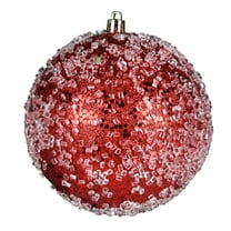 Vickerman 10" Red Glitter Hail Ball Ornament