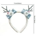 thumbnail image 5 of Shoreew Christmas Headband for Women Fleece Reindeer Antlers Headband with Bow Pompoms for Xmas Party Supplies Halloween Cosplay Accessory, 5 of 7