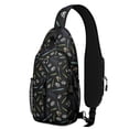 thumbnail image 1 of Men Sports Sling Backpack, Ball Game Print Football Soccer Baseball Crossbody Daypack for Play and Training, 1 of 6