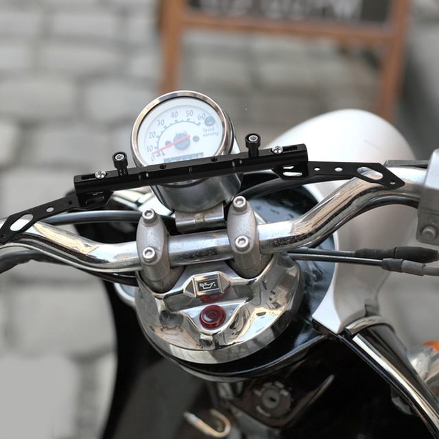 EXHUMKY Barra De Sujeción Para Manillar De Motocicleta En Metal Negro Ideal Para Modificaciones Y Accesorios