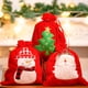 thumbnail image 1 of Bolsas de regalo de Navidad Bolsas con cordón - tela de franela, 30x25cm (11,8x9,8 in) - Roja, verde y blanca para regalos navideños y detalles de fiesta, 1 of 6