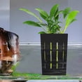 thumbnail image 4 of BESEW7 Aquarium Plant Holder Basket with Hanging Stand for Live Plants for Fish Tank, Wall Mounted Flower Pot for Pond Plants Indoor Outdoor Patio Garden Black 1PC, 4 of 9