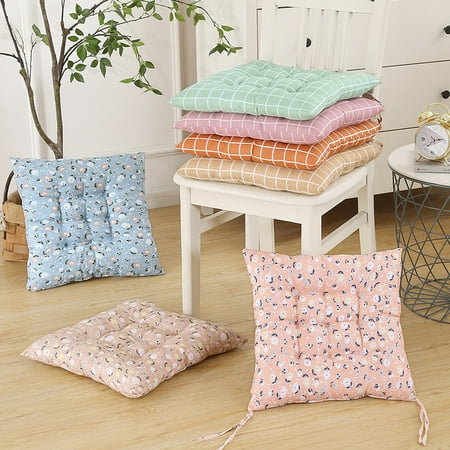 

Ludlz Stool Cushion Plaid Flowers Print Seat Cushion Comfortable Sofa Chair Cushion for Household