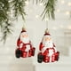 thumbnail image 5 of 2 piezas de adornos colgantes navideños de plástico rojo y blanco con forma de búho para árbol de Navidad, adornos para escaparates y festivales, 5 of 5