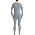 thumbnail image 4 of Bellella Women Basic Pants Set Crew Neck Plain 2Pcs Outfit Autumn Thermal Underwear Men Light Gray L, 4 of 4