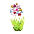 thumbnail image 2 of Bolsa de regalo con canasta de Pascua, decoración, linda caja de golosinas de Pascua con 12 conejos Patrón de mariposa, 2 of 9