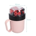 thumbnail image 5 of Navaris Breakfast To Go Cup - Portable 2-Piece Food Container Pot for Cereal, Yogurt, Oatmeal - Microwave and Dishwasher-Safe, BPA-Free - Pastel Pink, 5 of 8