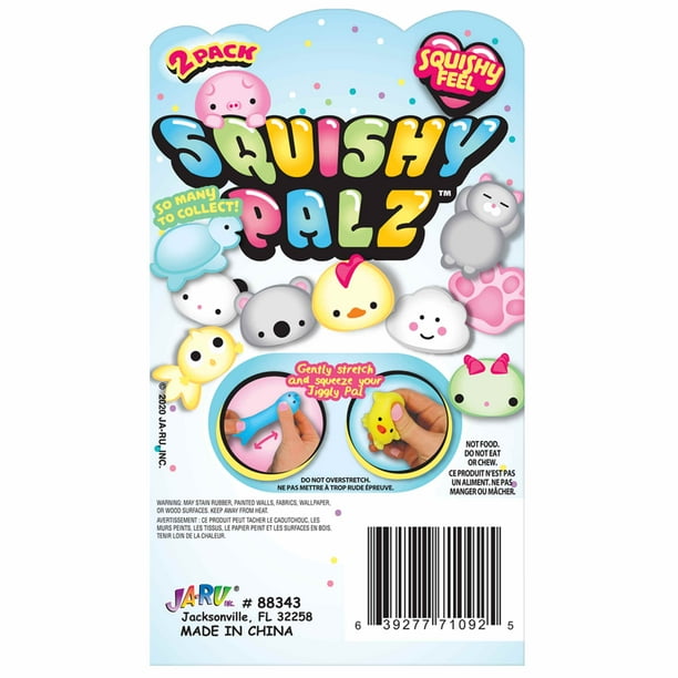 PalSqueeze（パルスクイーズ) Ja-Ru Squishy Palz 2 Pack Gummy Feel Novelty Toy, Child, Random