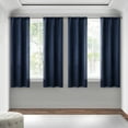 thumbnail image 2 of (4 pack) Mainstays 4 of a Kind Blackout Curtain Panels, Set of 4, Blue Cove, 28" W x 63" L, 2 of 7