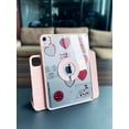 thumbnail image 2 of Tablet Stand Protection Clip with Case for iPad Pro 12.9 M2 Cover for 2022 9th Air 5 Tri-fold Magnet Back with Sticker for 11" Lavender Grey S iPad 10.2 9th 2021, 2 of 6