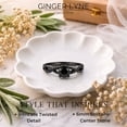 thumbnail image 3 of Queena Solitiare Black Engagement Ring for Women Sterling Silver CZ Ginger Lyne Collection, 3 of 8