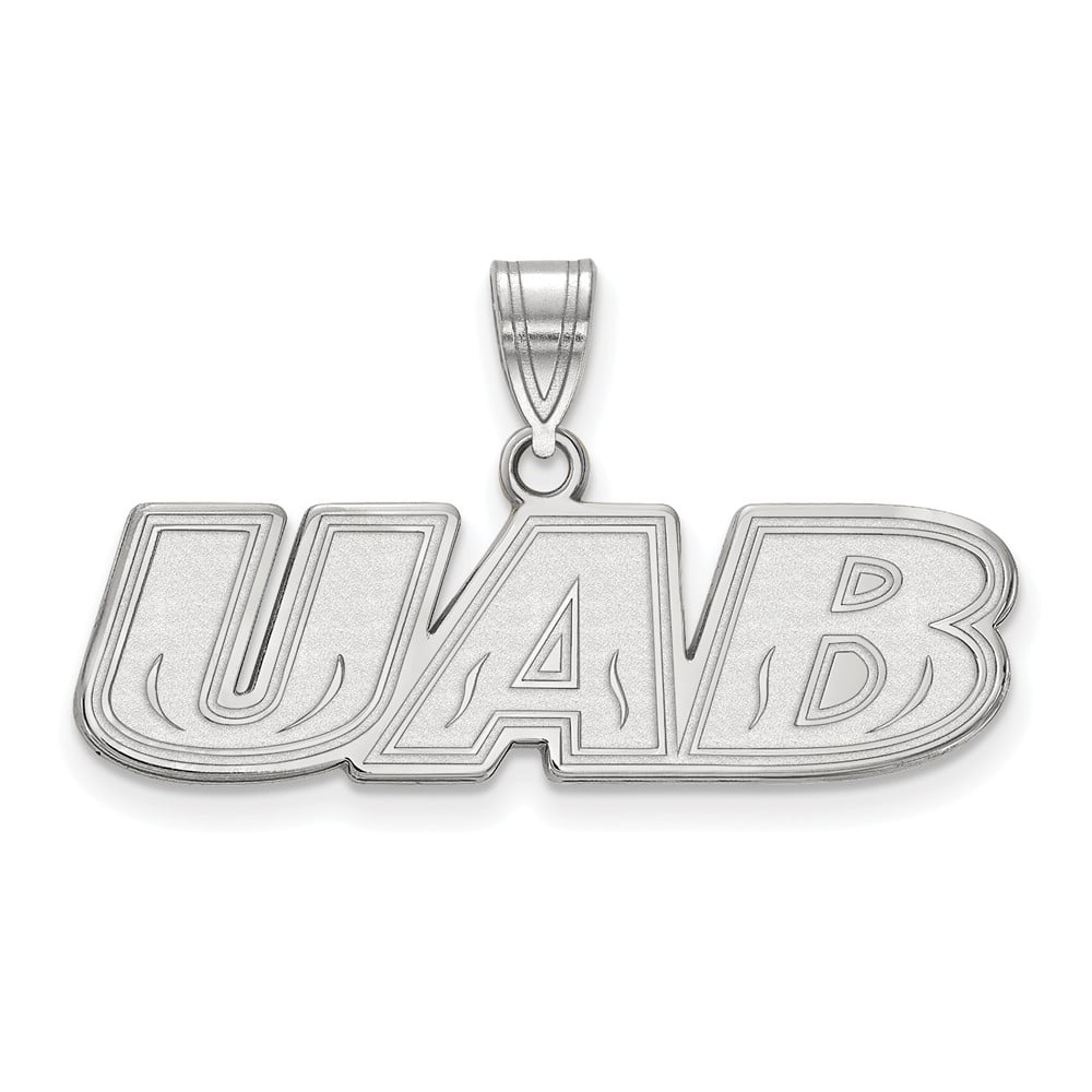 Solid 925 Sterling Silver Official University of Alabama at Birmingham Large Pendant Charm 26mm x 24mm 