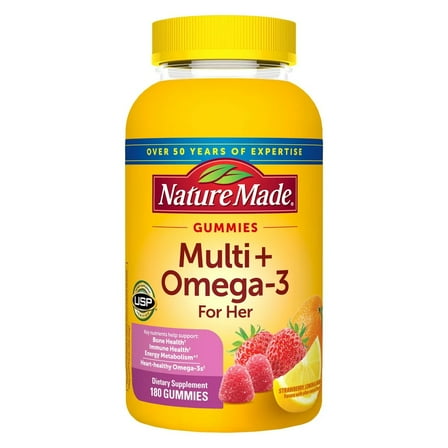 Nature Made Multivitamin for Her   Omega Gummies, 180 Gummies