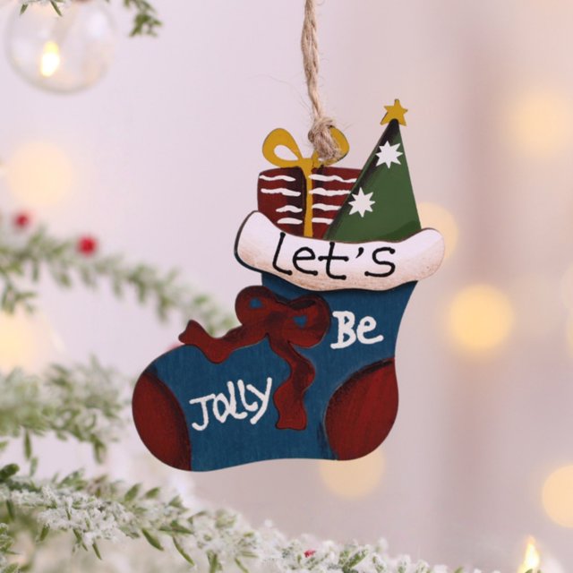 Mini Wooden Retro Small Hanging Ornament for Tabletop Decoration