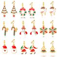 thumbnail image 3 of Pendientes de Navidad Muletas de Papá Noel Copo de nieve Árbol de Navidad Alce Clip de oreja Pendientes de Navidad, 3 of 6