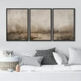 thumbnail image 3 of IDEA4WALL Framed Canvas Print Wall Art Set of 3 Vintage Abstract Landscape Misty Horizons Modern Art Wall Decor Pastel Brown Prints Retro Minimalist Artwork For Home Decor - Black 24"x36"x3, 3 of 5