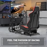 Marada Racing Simulator Cockpit with Monitor Stand, Gaming Chair for G923 G920 T500 Fanatec T3PA/Tgt