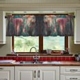thumbnail image 3 of Yayeee Kitchen Curtains Tier Set of 2 Light Filtering 57"x24" Over Sink Window Panels, Psychedelic Forest, 3 of 7