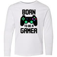 thumbnail image 3 of Inktastic Born to Be a Gamer with Controller Long Sleeve Youth T-Shirt, 3 of 5
