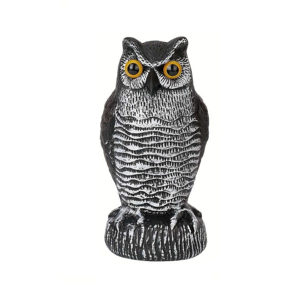 Búhos de Plástico para asustar a los Pájaros: Búho de Plástico Simulado 24.5x14cm, Ornamento Decorativo para Patios, Jardines, Tierras Agrícolas, Oficinas E Interiores