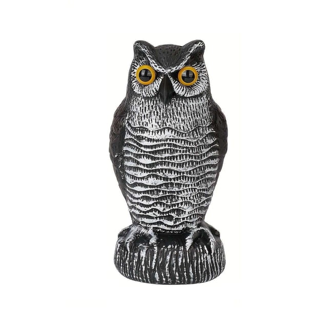 Simulated Plastic Owl Decorative Ornament For Courtyards Gardens Offices Farm Land Indoor Use To Repel Rats Scare Away Birds