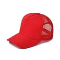 thumbnail image 2 of Baseball Cap Breathable Mesh Golf Hat Quick Dry Adjustable Red Baseball Hats for Men and Women Sport Running Workout, 2 of 4