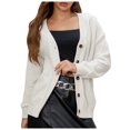 thumbnail image 3 of Women's Casual V Neck Thread Cardigan Coat Cardigan Long Sweater Trench Cardigan for Women Kimonos for Women Casual Cardigan for Women Open Front plus Size Kimono Cardigans for Women Summer Womens, 3 of 3