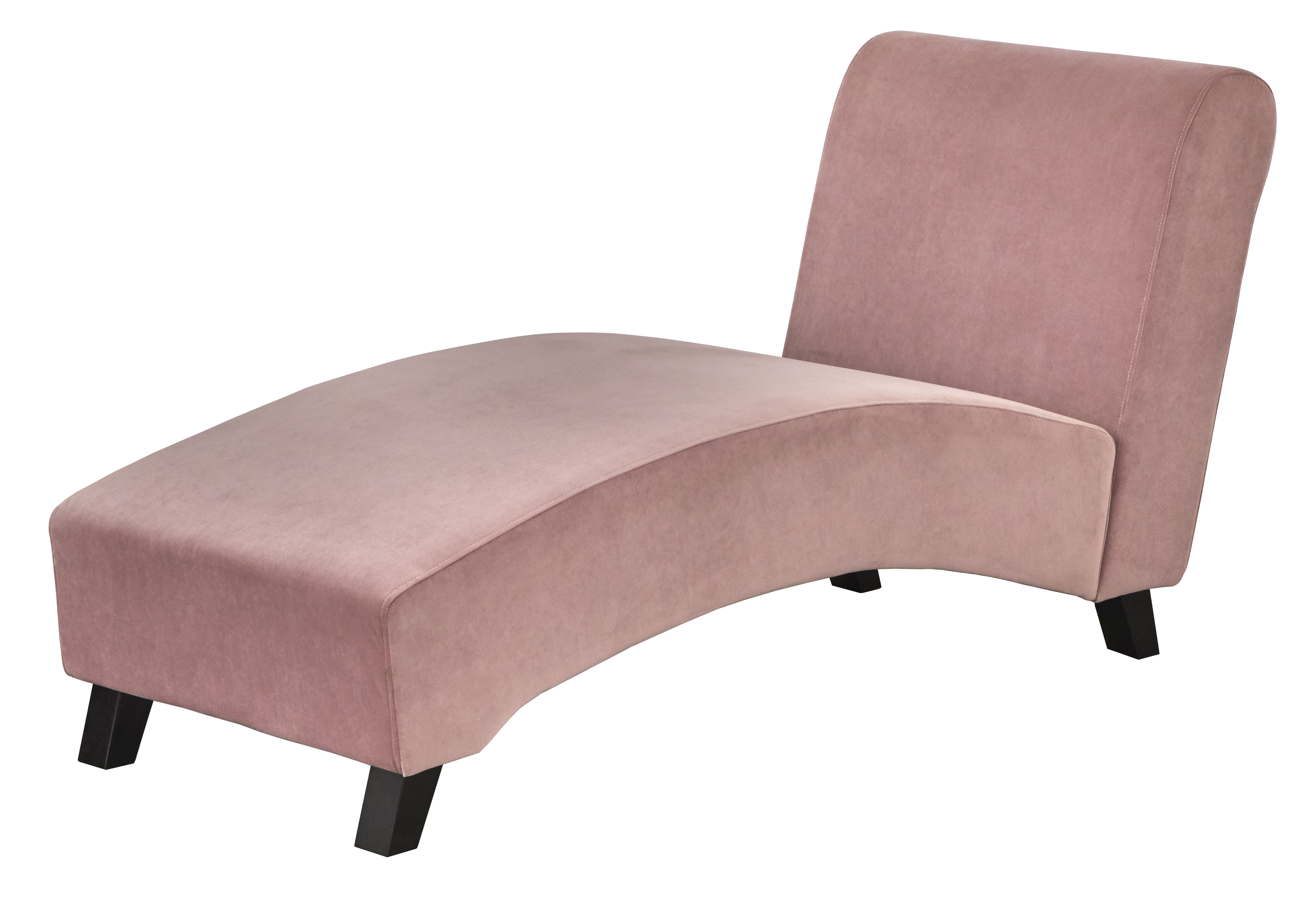 TMS Simmons Indoor Chaise Lounge Velvet Chair, Dusty Rose