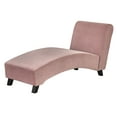 thumbnail image 3 of TMS Simmons Indoor Chaise Lounge Velvet Chair, Dusty Rose, 3 of 3