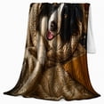 thumbnail image 2 of Border Collie Portrait Brown Knit Wrap, Cozy Pet Portrait Pattern, Warm Flannel Blanket for Living Room and Bedroom, Dog Lovers Pet Adoption Gift, Pet Lover Home Decor, 2 of 9