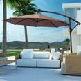 thumbnail image 4 of Costway 3m Sombrilla de Offset con Base Cruzada para Patio Solar con Luces LED Manivela para Rotación 8 Costillas Poste de Aluminio, 4 of 9