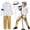 Gold, variant on Kids Dance Clothes Jacket + Pants + Glasses + Hat+ 2pc Gloves Boys 80s 90s Stage Outfits Party Dress Up Size 3-5 Years,Silver