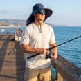 thumbnail image 4 of Outdoor UPF50+ Mesh Sun Hat Wide Brim Fishing Hat with Neck Flap Sun Hat for Men Women,One Size, 4 of 7